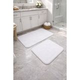 Pilloveland Peluş Yumuşak Doku Kaymaz Taban 2’li Banyo Paspası Seti – 60x100 & 50x60 cm