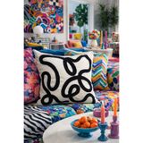 Pilloveland Punch Nakışlı Kırlent Kılıfı - 43*43 Cm - Curve - PNK001