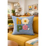 Pilloveland Punch Nakışlı Kırlent Kılıfı - 43*43 Cm - Hope - PNK001