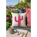 Pilloveland Punch Nakışlı Kırlent Kılıfı - 43*43 Cm - Kaktüs - PNK001
