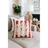 Pilloveland Punch Nakışlı Kırlent Kılıfı - 43*43 Cm - Kiremit Mercan - PNK001