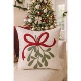 Pilloveland Punch Nakışlı Kırlent Kılıfı - 43*43 Cm - Krem Buket - PNK001
