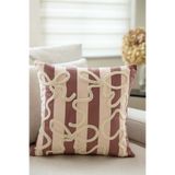 Pilloveland Punch Nakışlı Kırlent Kılıfı - 43*43 Cm - Mocha Mousse Fiyonk - PNK001