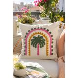 Pilloveland Punch Nakışlı Kırlent Kılıfı - 43*43 Cm - Palmiye - PNK001