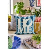 Pilloveland Punch Nakışlı Kırlent Kılıfı - 43*43 Cm - Petrol Mavisi Home - PNK001