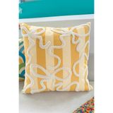 Pilloveland Punch Nakışlı Kırlent Kılıfı - 43*43 Cm - Sarı Fiyonk - PNK001