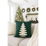 Pilloveland Punch Nakışlı Kırlent Kılıfı - 43*43 Cm - Yeşil Çam Ağacı - PNK001