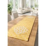 Pilloveland Runner - Punch Nakışlı Runner - 40*140 Cm - Sarı Motif - PNR001