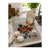 Pilloveland Su Emici Bulaşık Kurutma Matı - 40*50 cm - Damalı Meyvelik