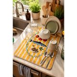 Pilloveland Su Emici Bulaşık Kurutma Matı - 40*50 cm - Sardalya