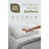 Pillow Market Beauty Visko Yastık Ortopedik - Visco Güzellik Yastığı - Yaşlanma Karşıtı Visco Yastık Beyaz