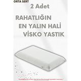 Pillow Market Büyük Boy Visco Yastık - Ortopedik Yastık - Süper Soft Uzun Visco Yastık - Hava Alabilir Kumaş Beyaz
