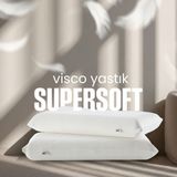 Pillow Market Büyük Boy Visco Yastık - Ortopedik Yastık - [süper Soft] Uzun Visco Yastık - Hava Alabilir Kumaş - Standart - Kırık Beyaz