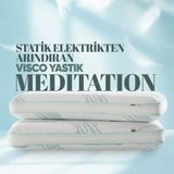Pillow Market Dinlendirici Visko Yastık - Meditation Ortopedik Visco Yastık - Iyon Dengeli Anti-Statik Kumaş - Standart - Yeşil - Beyaz