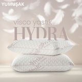 Pillow Market Hydra Cilt Dinlendirici Visko Yastık [hava Kanallı] Hyaluronic Ortopedik Tombul Yastık 1 Adet - Standart - Beyaz - Pembe