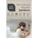 Pillow Market Isı Kontrol Yastığı Termoswitch Ortopedik Düz Uzun Boy Visko Yastık -termal Isı Dengeleyici Yastık Beyaz