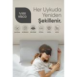 Pillow Market Isı Kontrol Yastığı Termoswıtch Ortopedik Düz Uzun Boy Visko Yastık -Termal Isı Dengeleyici Yastık
