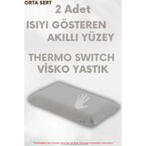 Pillow Market Isı Kontrollü Termoswıtch Ortopedik Düz Uzun Boy Visco Yastık [2 Adet] (Orta Yumuşak)
