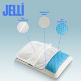Pillow Market Jelli Ortopedik Visko Yastık - Soğuk Serinletici Jelli Visco Yastık - Soğuk Ortopedik Visko Yastık - Standart - Mavi