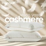 Pillow Market Kaşmir Visko Uyku Yastığı [hava Kanallı] Nefes Alabilir Lüks Ortopedik Tombul Yastık Modeli 1 Adet - Standart - Bej - Sarı