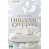 Pillow Market Organik Koton Visko Yastık Yumuşak Doğal Pamuk Nem Kontrol Sağlayan Konforlu Yastık Beyaz