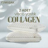Pillow Market Ortopedik Tombul Visko Yastık [hava Kanallı] Collagen Destekli Yaşlanma Karşıtı Beauty Yastık2 Adet - Standart - Su Yeşili