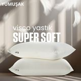 Pillow Market Ortopedik Visco Tombul Yastık [hava Kanallı] Hava Alabilir Süper Soft Konforlu Uyku Yastığı 1 Adet - Standart - Beyaz