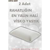Pillow Market Ortopedik Visco Uyku Yastığı - Tombul Yastık Süper Soft 2 Adet (orta Yumuşak) Beyaz