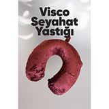 Pillow Market Ortopedik Visko Seyahat Yastığı - Rahat Boyun Yastığı - Hafızalı Sünger - Bordo Beyaz