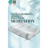 Pillow Market Ortopedik Yastık Meditation Servikal Destek Yastığı [ Anti Stres ] Çift boyun destekli Visko Yastık