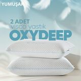 Pillow Market Oxydeep Yorgunluk Önleyici Visko Yastık [hava Kanallı] Ergonomik Oksijenli Uyku Yastığı 2 Adet - Standart - Yeşil