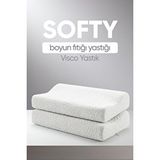 Pillow Market Softy Boyun Destekli Ortopedik Visko Boyun Fıtığı Yastığı Beyaz