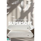 Pillow Market Termal Visko Yastık Isı Dengeleyici - Akıllı Lüx Visco Yastık - Isı Hafızalı Tombul Ortopedik Yastık Beyaz