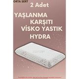 Pillow Market Visko Güzellik Yastığı - Ortopedik Cilt Bakım Yastığı Beauty Kolajen Visco 2 Adet (orta Yumuşak) Beyaz