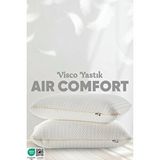 Pillow Market Visko Yastık - Ortopedik Uyku Yastığı - Tombul Düz Visco Yastık - Cilt Dostu Anti Uv Beyaz