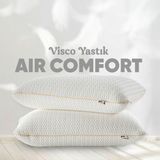 Pillow Market Visko Yastık - Ortopedik Uyku Yastığı - Tombul Düz Visco Yastık - Cilt Dostu [ Anti Uv ] - Standart - Sarı - Beyaz