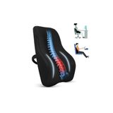 Pillowart Hafızalı Köpük Sırt Yastığı -Araç Içi Visco Boyun Ve Sırt Bel Destek Yastığı