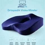 Pillowart Visco Ortopedik Oturma Simidi Koltuk Minderi Visko Kuyruk Sokumu Yastığ - Çok Renkli