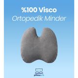 Pillowart Visco Ortopedik Sırt ve Bel Yastığı – Ev, Ofis ve Araç Koltuğu Için Gri