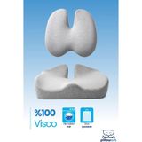 Pillowart Visco Sırt Bel Destek ve Oturma Minderi 2 Li Set – Ortopedik Ergonomik Ofis Koltuğu V - 10 cm - Çok Renkli