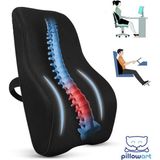 Pillowart Visko Sırt Minderi Araç Koltuk Sandalye Bel Yastığı Bel Desteği - Siyah