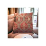 PİLLOWS STORE Osmanlı Lale Desenli Kiremit Rengi Kırlent Kılıfı 45cm*45cm