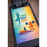 Piloji Renkli Spor Havlusu - Dijital Baskılı Hızlı Kuruyan Sporcu Havlusu - 48x90cm Fitness Reformer