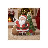 Piloji Yılbaşı Hediyesi Dekoratif Yastık Noel Baba Yılbaşı Yastık Pofuduk Figürlü Kırlent 50 cm
