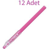 Pilot Frixion Ball Stick Roller Silinebilir Jel Kalem 0.7 mm Pembe F08-P 12 Adet