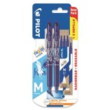 Pilot Frixion Clicker - Geri Çekilebilir Silinebilir Jel Mürekkep Kalem + Yedek Refill