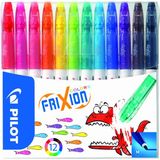 Pilot Frixion Colors 12'li Set Silinebilir Keçeli Kalemler Karışık Çok Renkli Japonya Menşeli