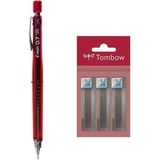 Pilot H32 Versatil Kalem 0.7 mm Kırmızı + Tombow Min Lead Uç 0.7 mm 3'lü
