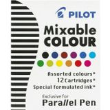 PILOT KALİGRAFİ KALEMİ PARALEL PEN YEDEĞİ 12 Lİ KARIŞIK RENK IC-P3-AST