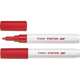 pilot pintor keçeli markör dekor boya kalemi (f) kırmızı sw-pt-f-r (6 lı paket) - Yok